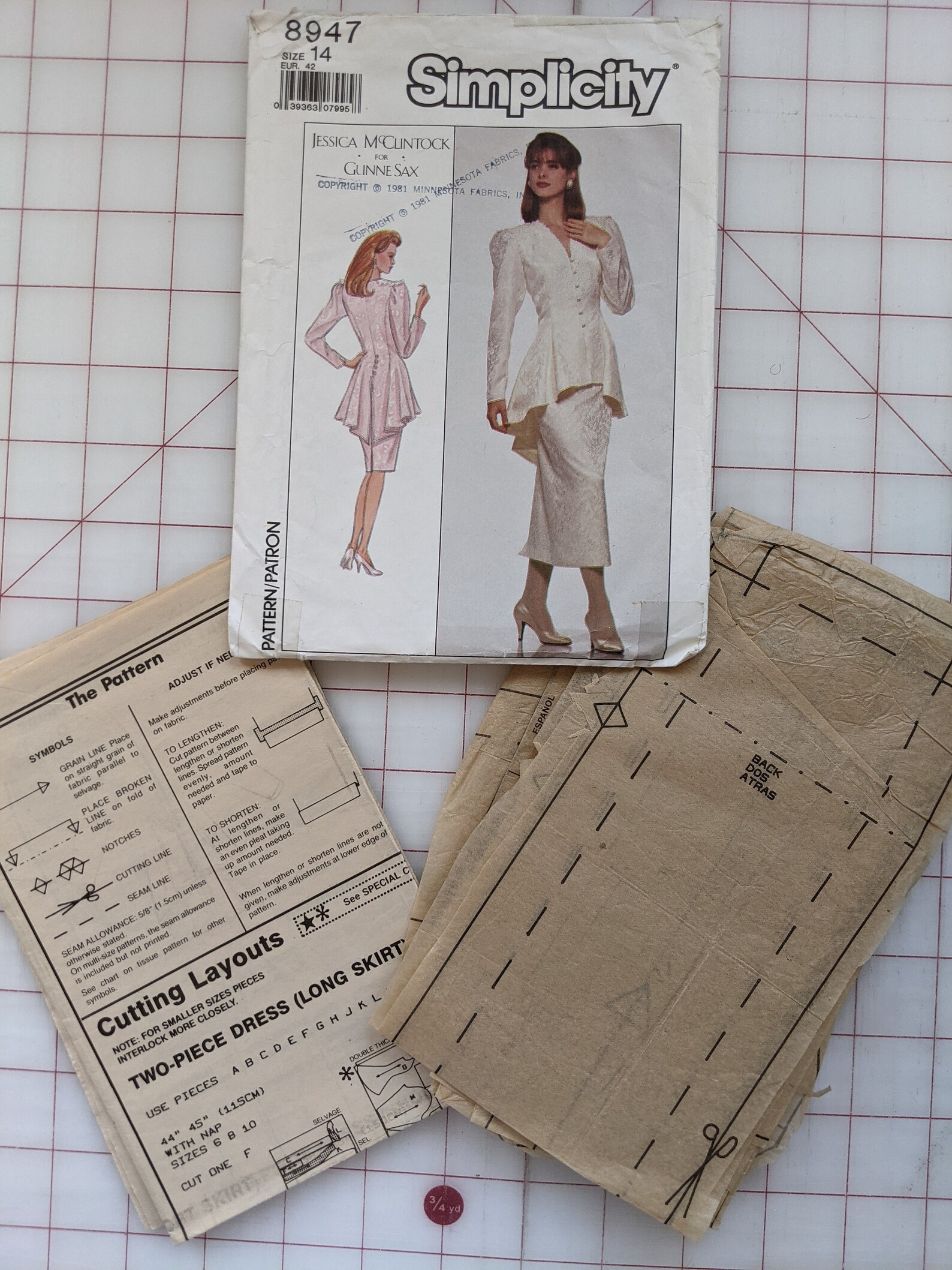 Vintage Simplicity Pattern 8947 Jessica Mcclintock for Gunne - Etsy