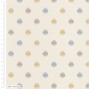 Coutil - Organic Cotton By the Half Yard - Blue Skies and Nutmeg by Stuart Hillard Collection for Make + Believe Fabrics