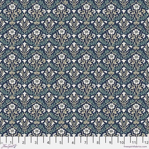 Buttermere - Glockenblumen - Navy - Meterware - Das Original Morris & Co. für Free Spirit - PWWM021.Navy