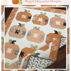 Pumpkin Pie-quiltpatroon - 50,5 x 66 inch - The Pattern Basket - beginners- en fatquartervriendelijk