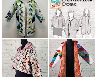 The Elemental Coat - Crinkle Dreams von Teresa Coates - Umfasst die Größen 4/6 bis 20/22 - anfängerfreundlich