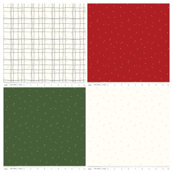 Mod Meow Stars -  Build Your Own FQ  Bundle - Red, Green and Cream