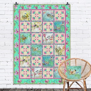 Feathered Friends Quilt Pattern by Castilleja Cotton - Panel Friendly