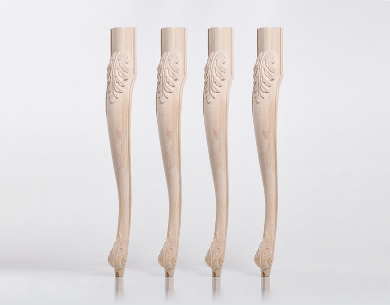28 3/4 Set of 4 Queen Anne Table legs Cabriole Style Etsy