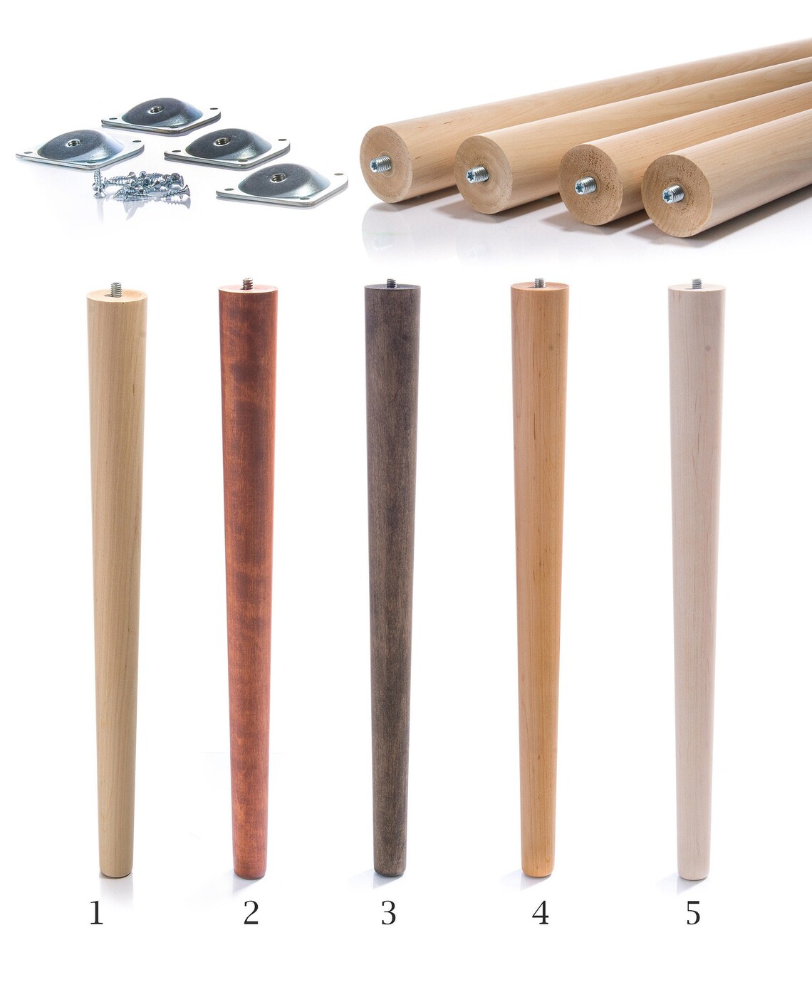 Custom Turned Mid Century Style Furniture Legs 3... Etsy