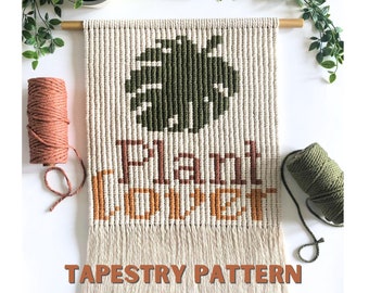 Macrame Wall Hanging Pattern: Monstera Plant Tapestry Tutorial (PDF)