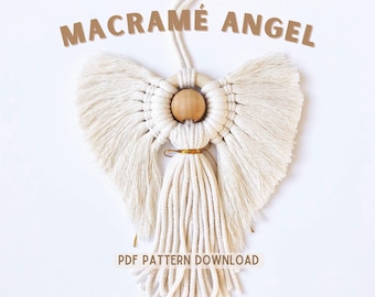Macrame Angel Ornament Pattern: DIY Christmas Tree Decor (PDF Pattern)