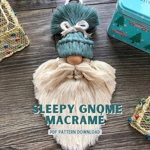 Macrame Gnome Ornament Pattern: DIY Christmas Decor (PDF Pattern)