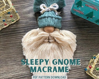 Macrame Gnome Ornament Pattern: DIY Christmas Decor (PDF Pattern)