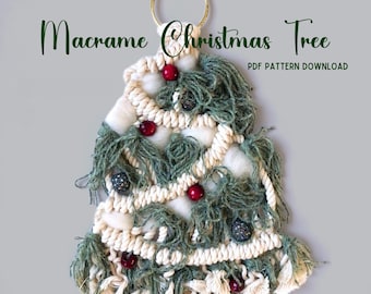 Macrame Christmas Tree Tutorial: Holiday Decor Craft (PDF Pattern)