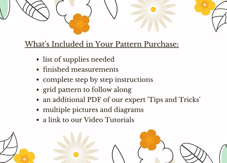 Pode incluir: O que est&aacute; inclu&iacute;do na sua compra de padr&atilde;o: uma lista dos materiais necess&aacute;rios, medidas acabadas, instru&ccedil;&otilde;es completas passo a passo, um padr&atilde;o de grade para seguir, um PDF adicional do nosso especialista 'Dicas e Truques', v&aacute;rias imagens e diagramas, e um link para tutoriais em v&iacute;deo.