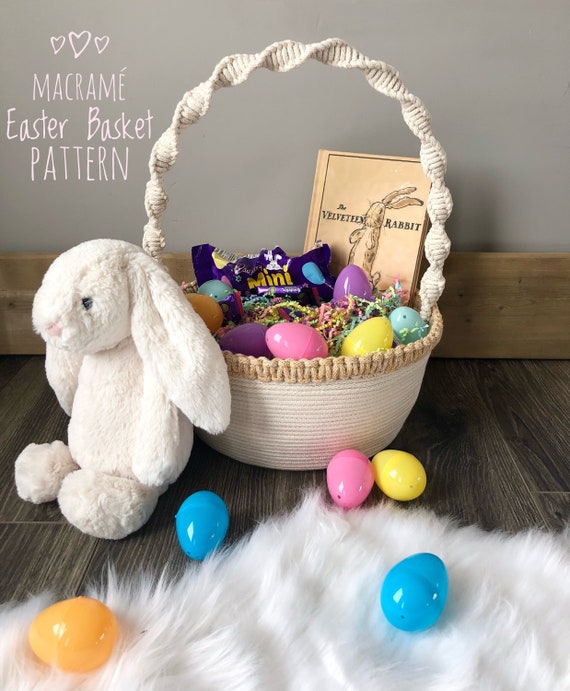 Rope Easter Basket PDF Pattern. Holiday Home Decor DIY Etsy