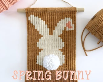 Bunny Macrame Tapestry Pattern: Easter Pixel Art (PDF Pattern)