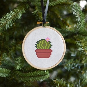 Cactus Cross Stitch Pattern, Mini Counted Cross Stitch PDF, Easy How To Needlework Tutorial, Succulent Cross Stitch, Plant Lover Gift Ideas image 7