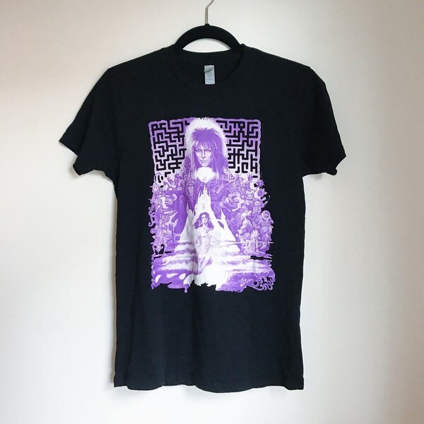 David Bowie Labyrinth t-shirt / 80 ' s Vintage Graphic Tee / camicia iconica film di Jim Henson e George Lucas Labyrinth