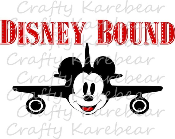 Disney Bound Mickey Disney Plane Svg Digital File Download Etsy