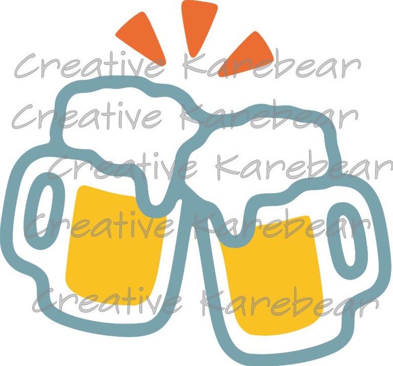 Cheers for Beer Emoji DXF and SVG Digital File Download Etsy