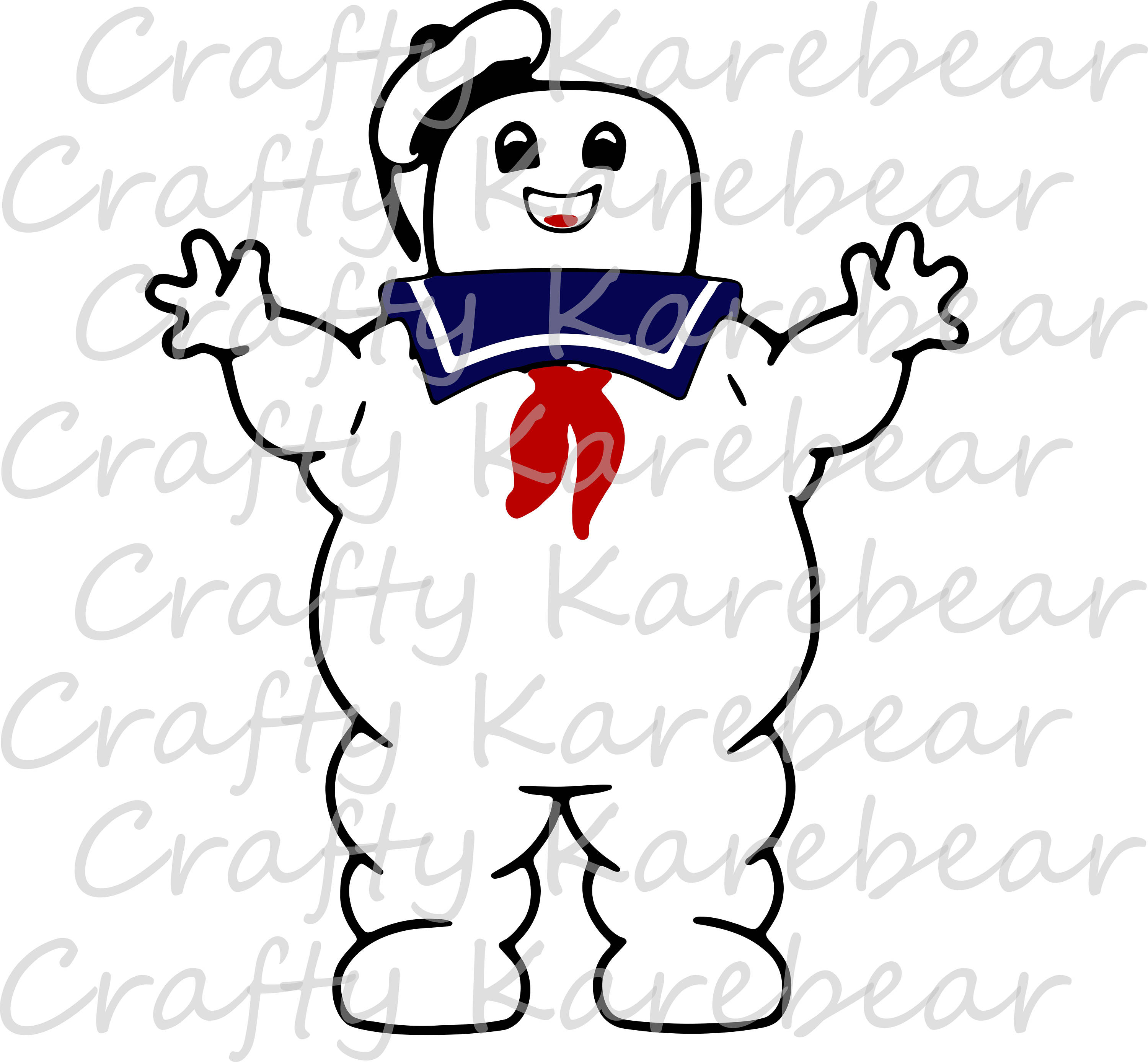 Stay Puft Marshmallow Man SVG and DXF Digital File Download Etsy