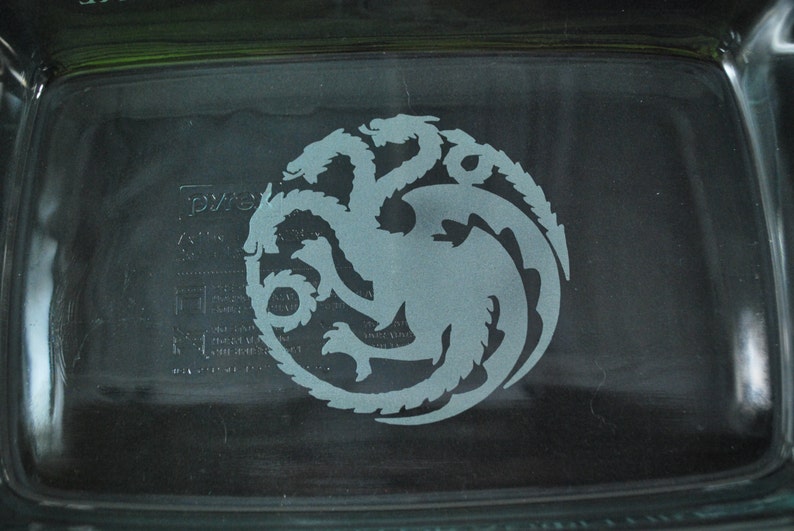 2 Quart Cooked with Dragonfire Etched Casserole Dish