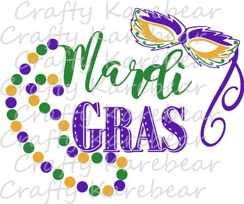 mardi gras word art