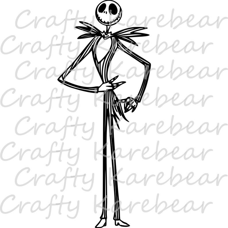 Download Jack Skellington Full Body SVG and DXF Digital File ...