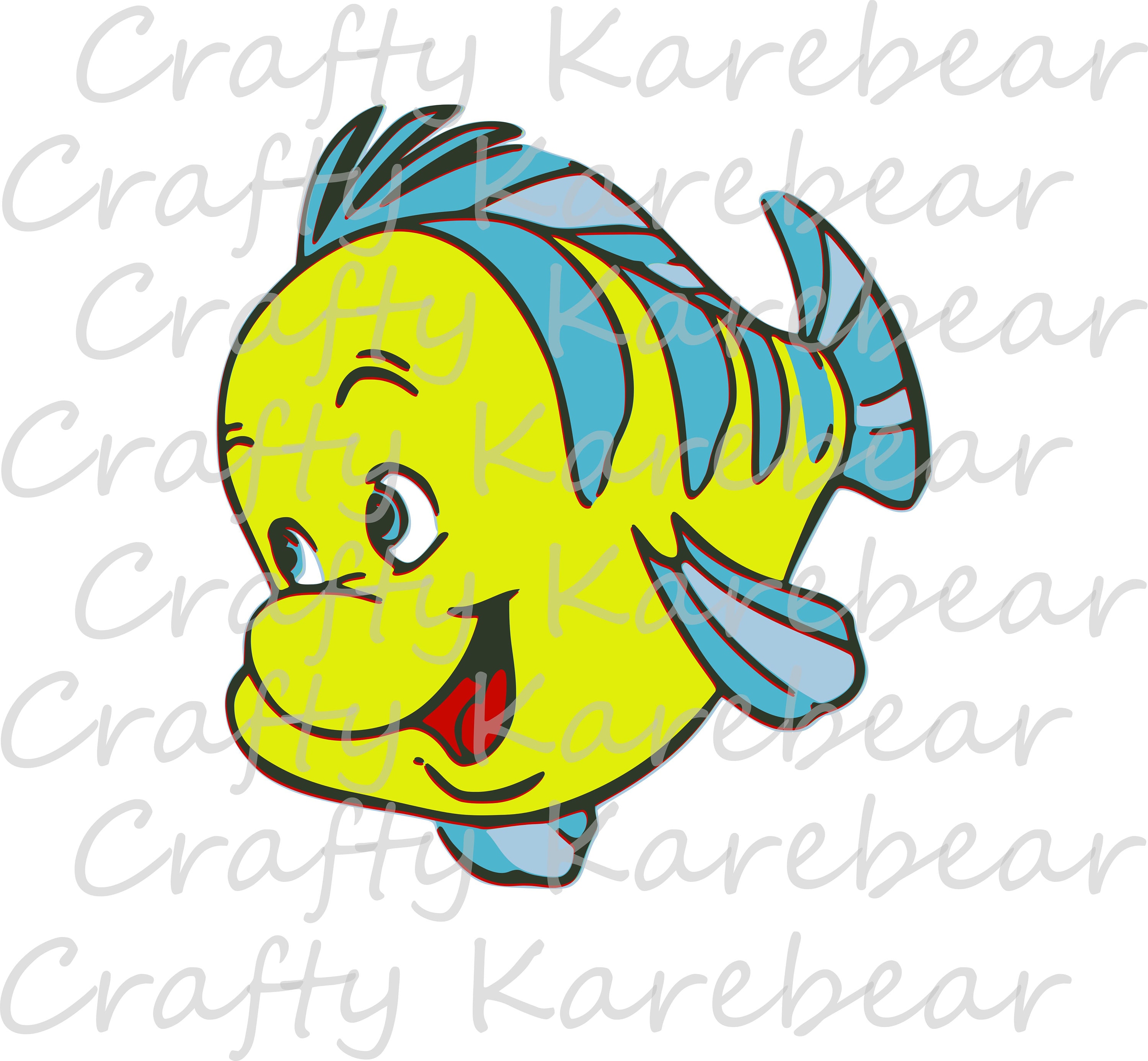 Flounder SVG and DXF Digital File Download Etsy