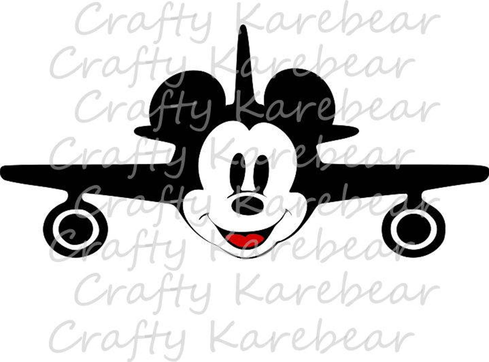 Mickey Disney Plane SVG Digital File Download | Etsy