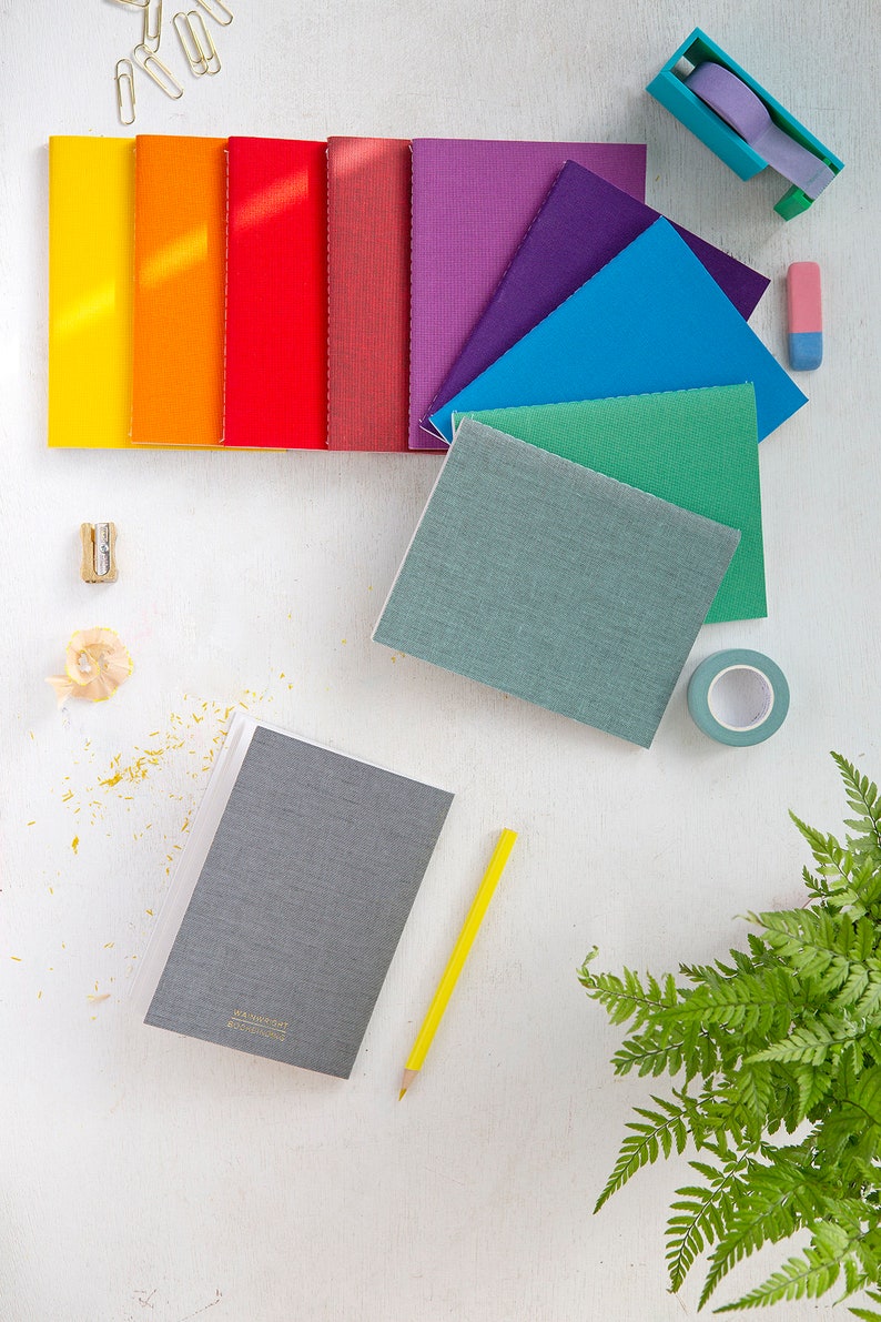 Personalised Notebook Foil-blocked in Gold - Handbound in 10 Coloured ...