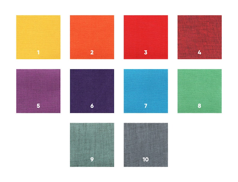 Bookcloth colour options