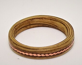 Verzierte Bugholz Ring | handgefertigte Bogenholz Schmuck