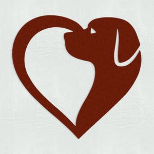 Archivos DXF EPS cnc para cortar imágenes prediseñadas de plasma láser de corazón de perro