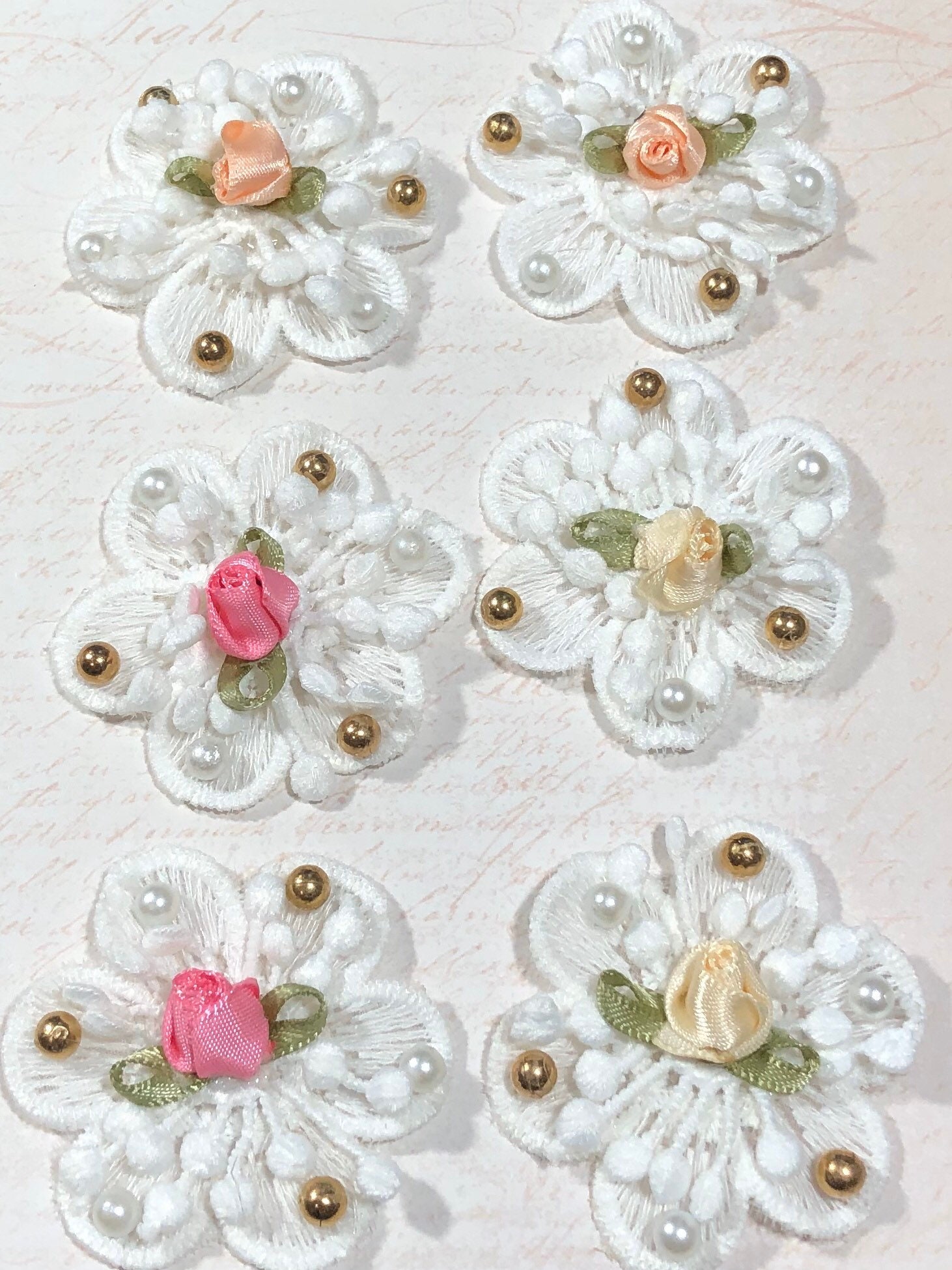 Applique Fabric Flowers (C)