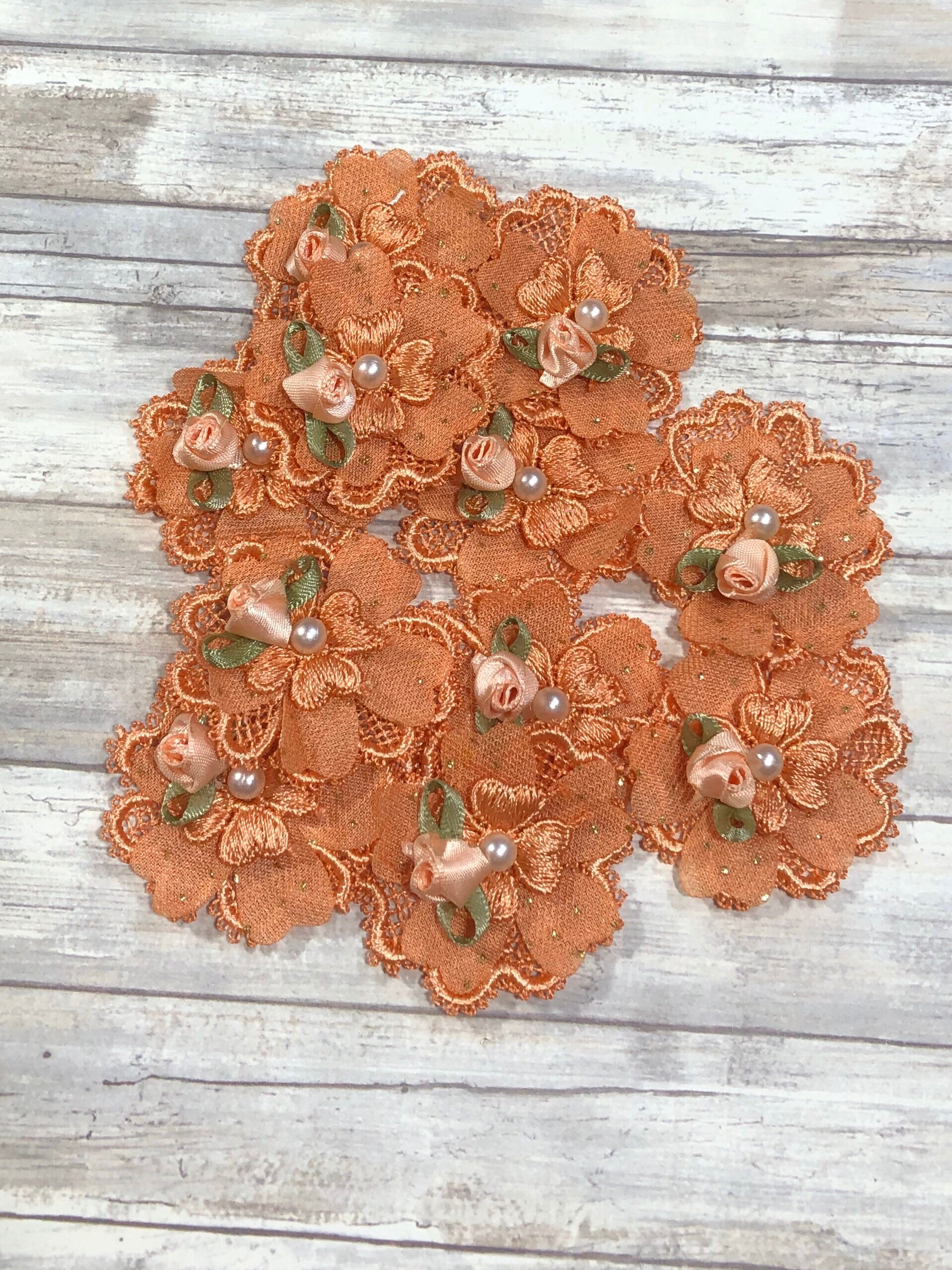 Applique Fabric Flowers (T099)