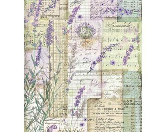 A4 Rice Paper Sheet - Stamperia - DFSA4455 - Lavender Fantasy