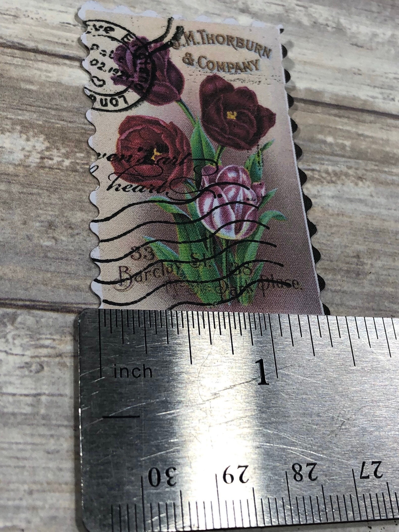 Set of 4 handmade Faux stamps