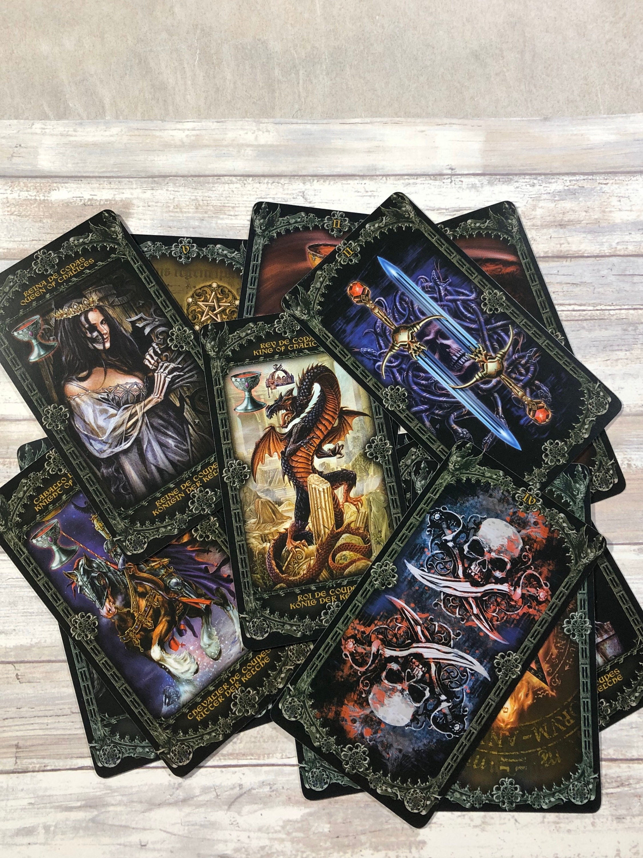 Fantasy Cards Set of 4 Random Tarot Cards