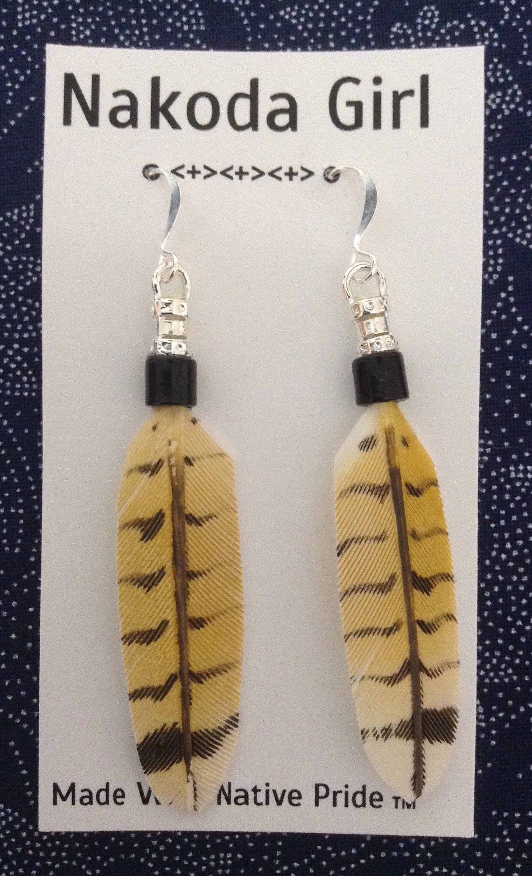 Native American Silver Eagle Feathers Earrings Powwow Regalia