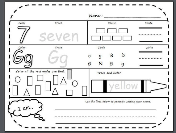 worksheets for kindergarten morning work worksheets etsy