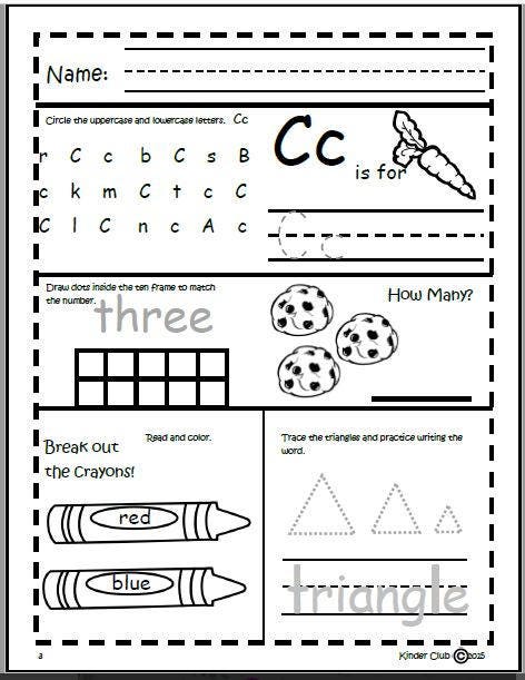 Worksheets: Morning Work for Preschool Kindergarten and | Etsy