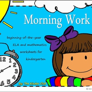 Arbeitsblätter für den Kindergarten: Morgenarbeit Arbeitsblätter