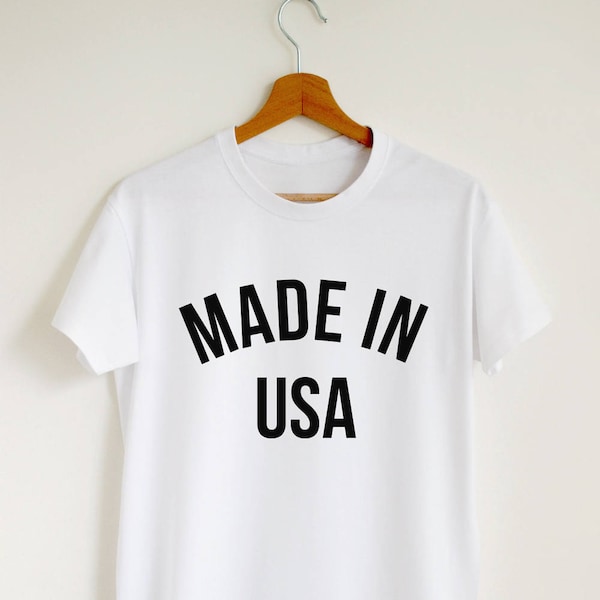 T-shirt américain, unisexe ou femme en chemise USA, en t-shirt cadeau