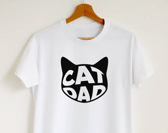 Cat dad T-shirt, funny cat owner shirt, gift for him, cat dad shirt