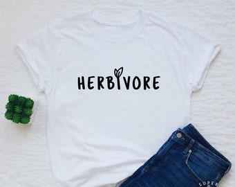 Vegan shirt, Herbivore T-shirt, womens or unisex slogan shirt, plant based shirt, vegan gift t shirt