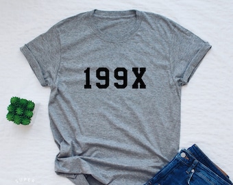 90s shirt, 199x T-shirt, 90s baby shirt, womens or unisex birthday gift tee, 199x kid shirt, hipster tumblr tshirt