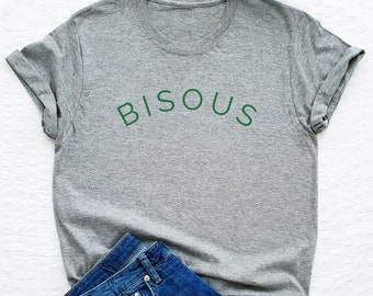 French Bisous T-Shirt, Paris Vacation Gift