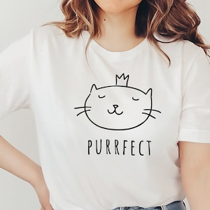 Purrfect Shirt, Cute Cat T-shirt, Purrfect Princess Shirt, Gift For Cat Lovers, Funny Cat Shirt, Cat Mom Tee, Gift For Her