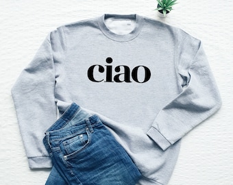 Bluza Ciao, włoska bluza, prezent z Włoch, miękki polarowy sweter Ciao