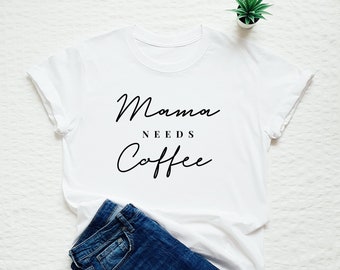 Mama heeft koffieshirt nodig, grappige moeder tshirt, koffie minnaar T-shirt, schattig cadeau voor mama