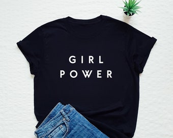 Camisa poder feminino, camiseta feminista, grl pwr, camiseta declaração