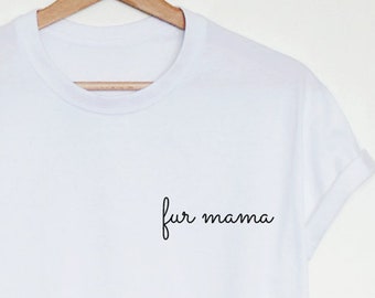 Fur mama pocket shirt, dog mama pocket t shirt, fur mama, funny dog mom shirt, dog lover gift, cat mama, gift for her, Mother's Day gift